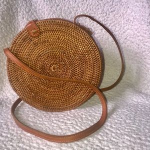 Natural Handwoven Round Rattan Bag